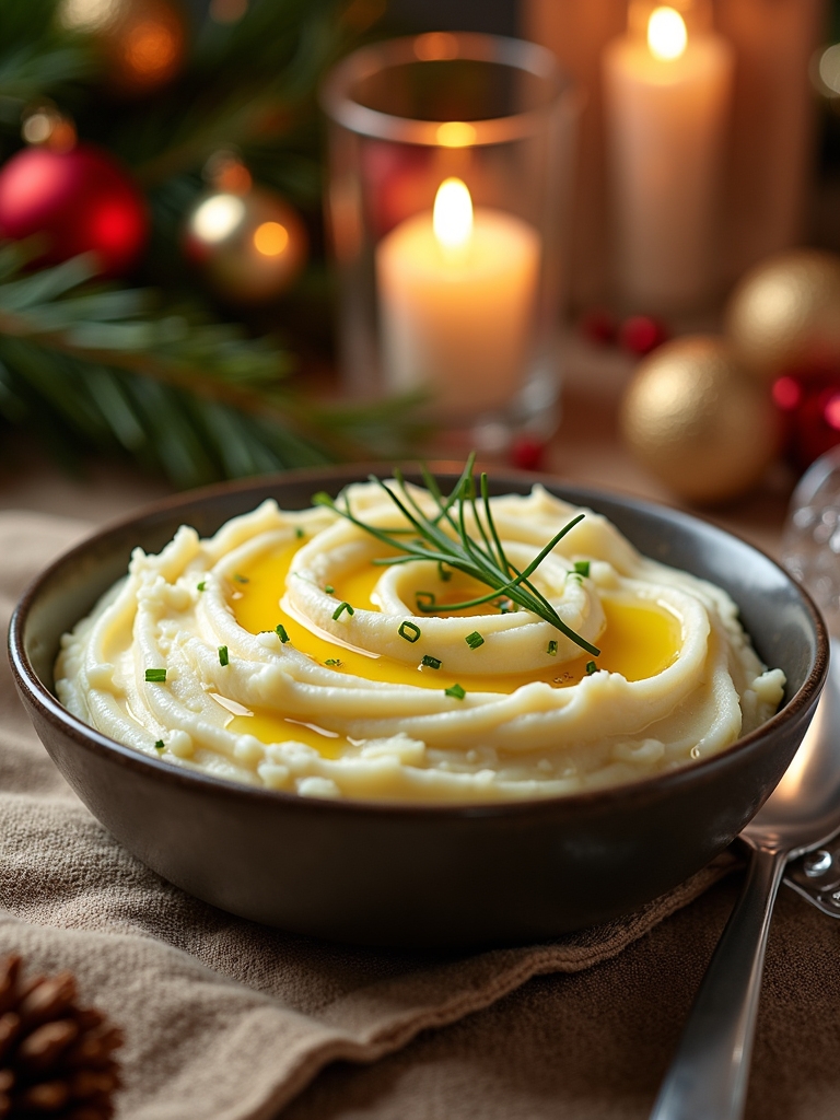 luxurious truffle oil mashed potatoes
