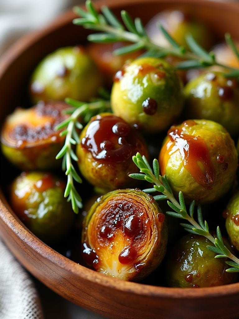 maple balsamic roasted brussels sprouts