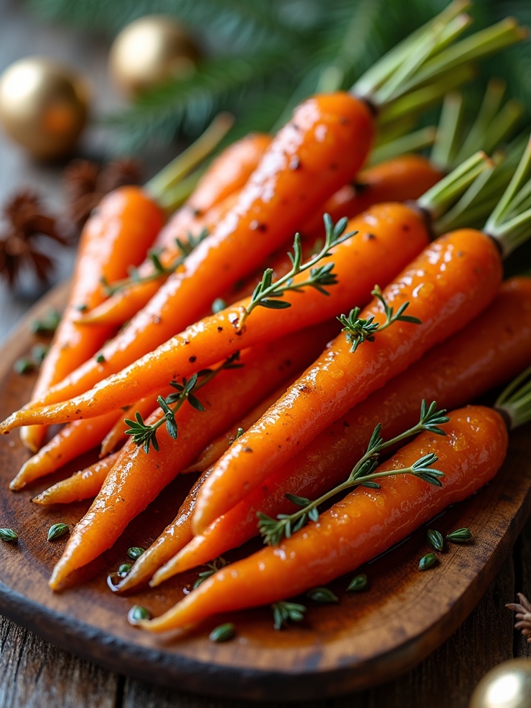 maple glazed carrots with thyme