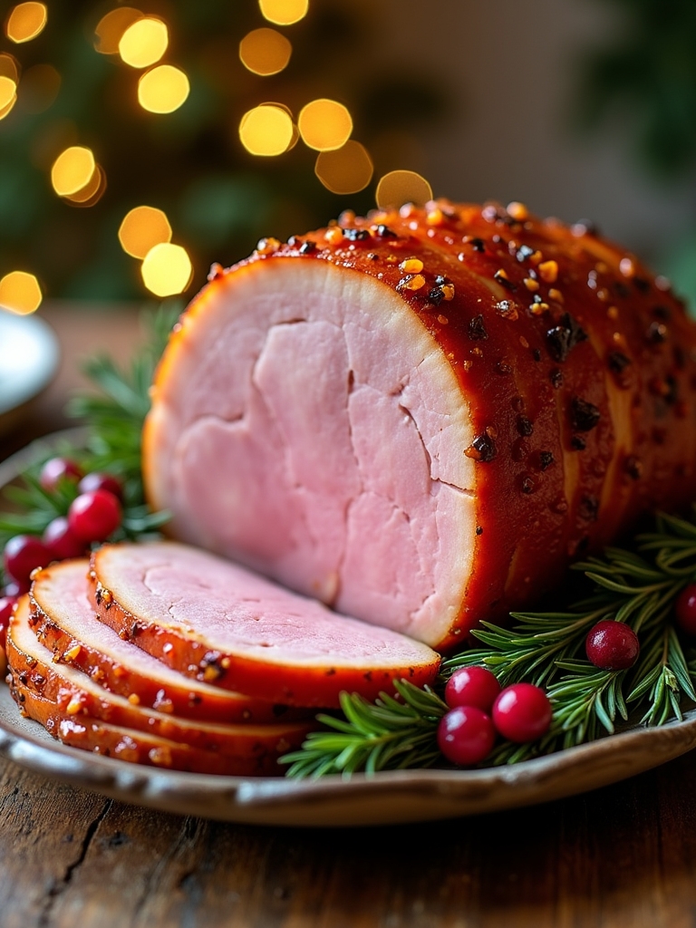 maple mustard glazed ham