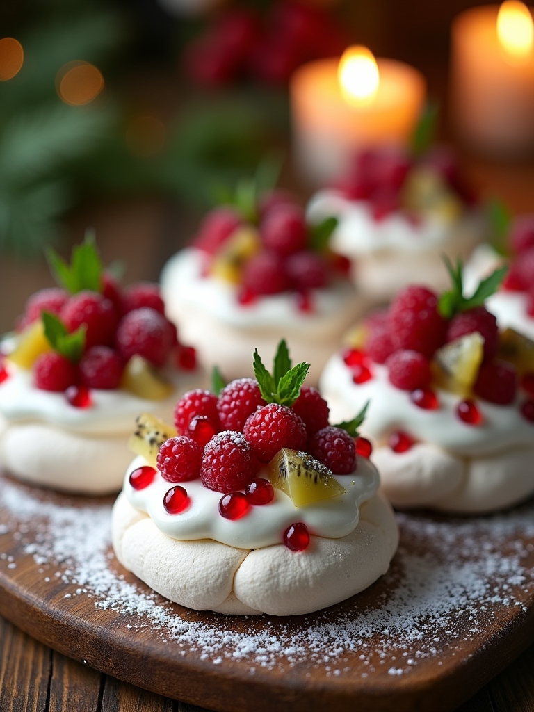 mini meringue fruit desserts