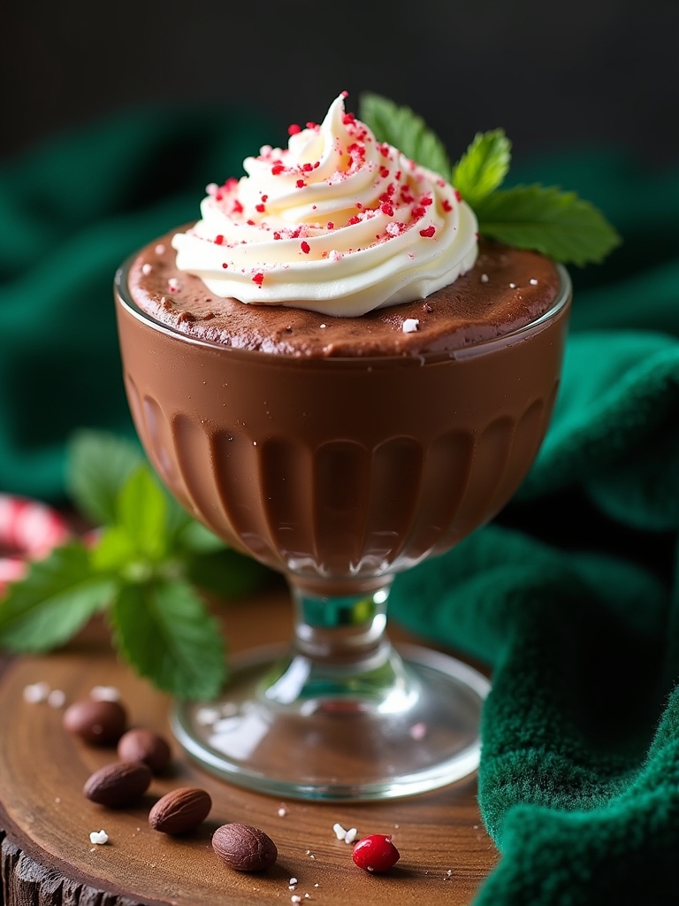 rich chocolate peppermint mousse