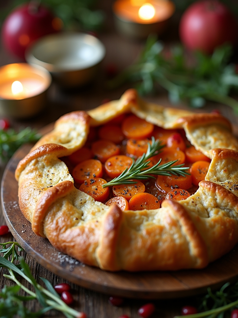 savory galette with sweet potatoes