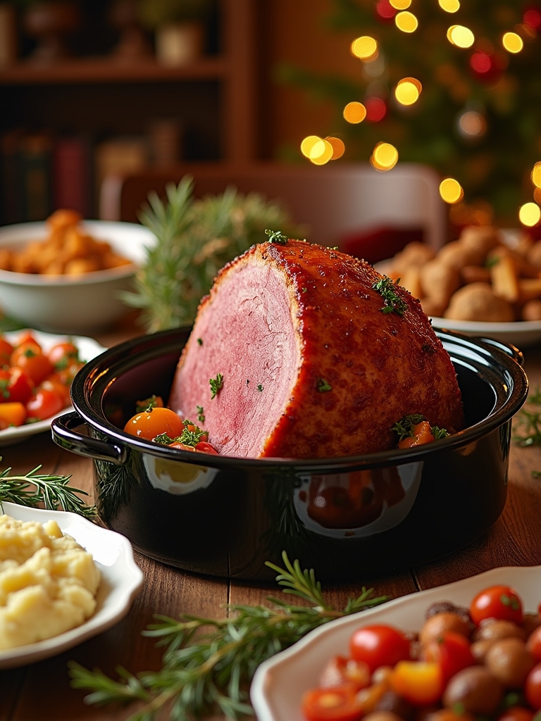 slow cooker honey glazed ham