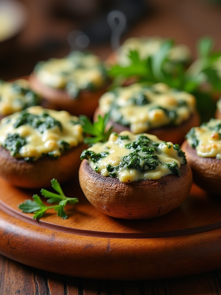 spinach and cheese mushrooms