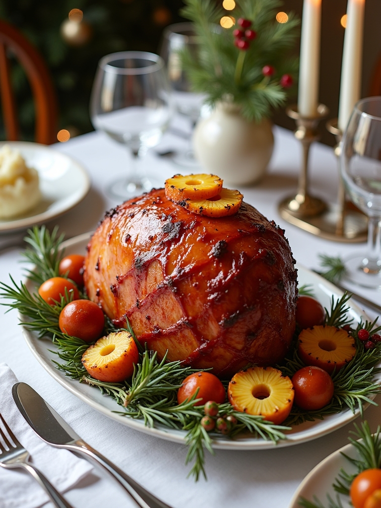 succulent honey glazed ham
