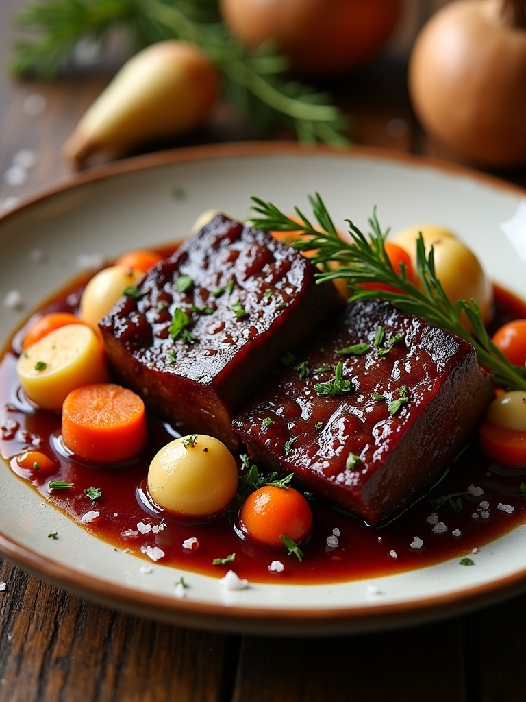 tender short ribs braised