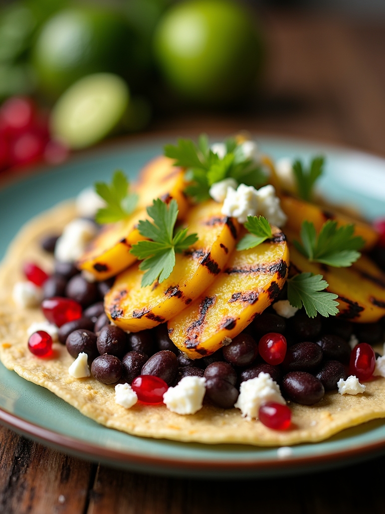 tropical black bean tacos