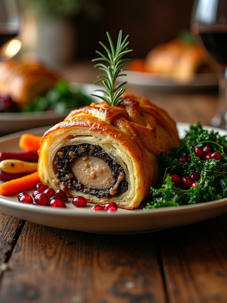 vegetarian mushroom wellington delight