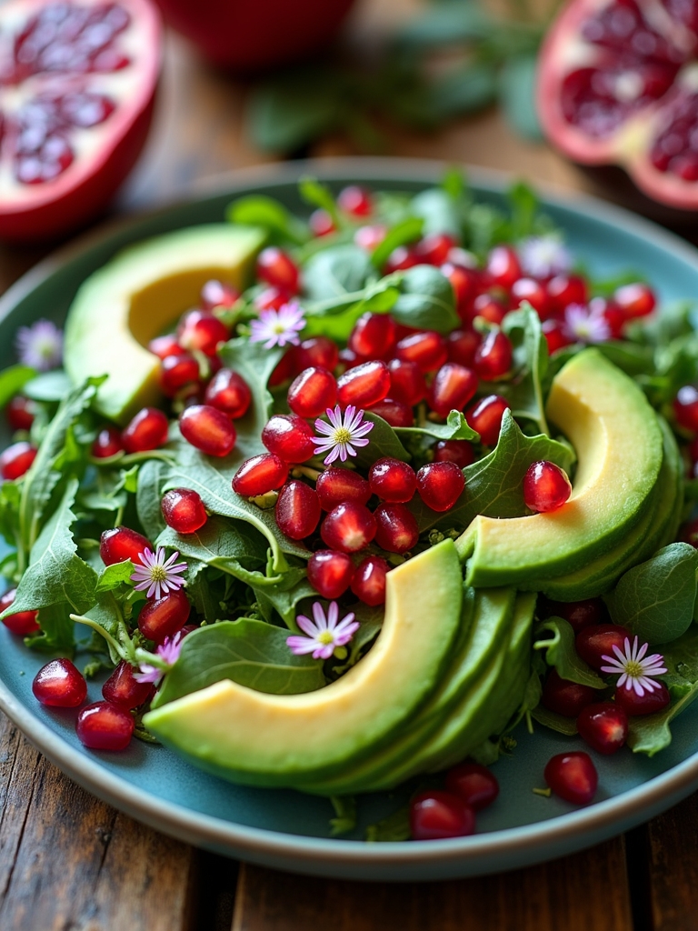 vibrant holiday avocado salad