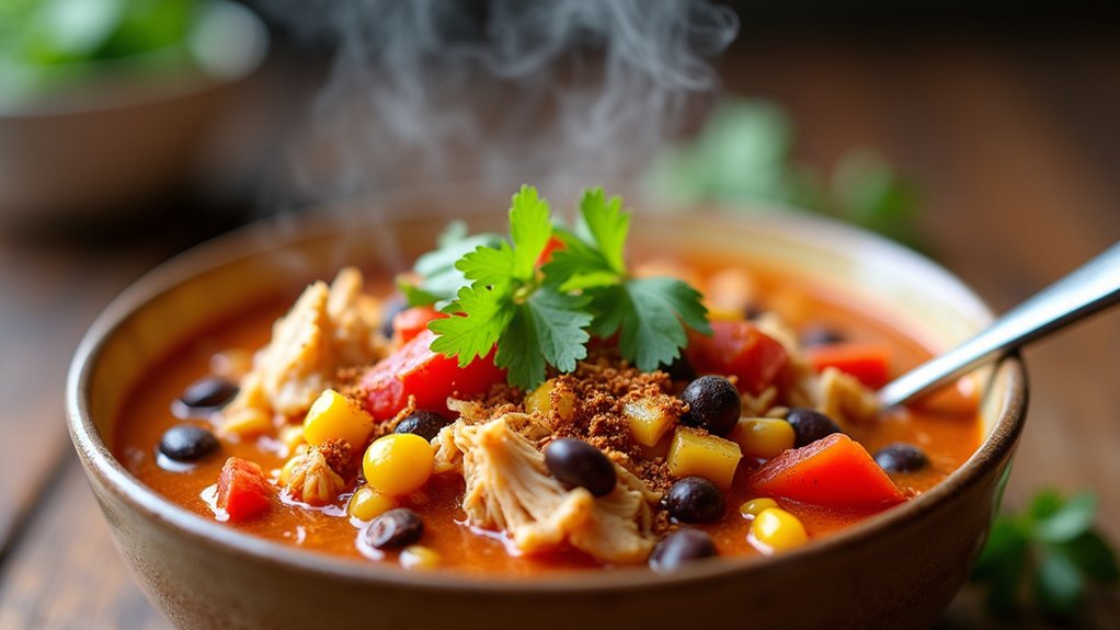 add chicken and spices