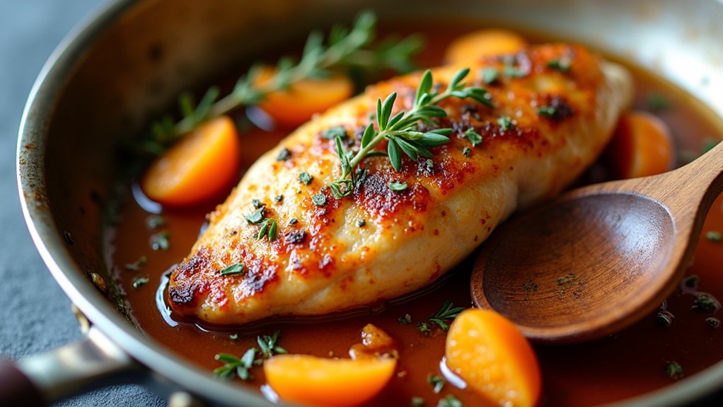 apricot glaze enhances chicken