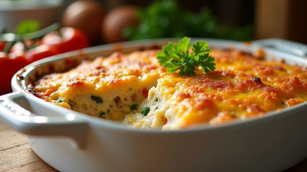 bake casserole until golden