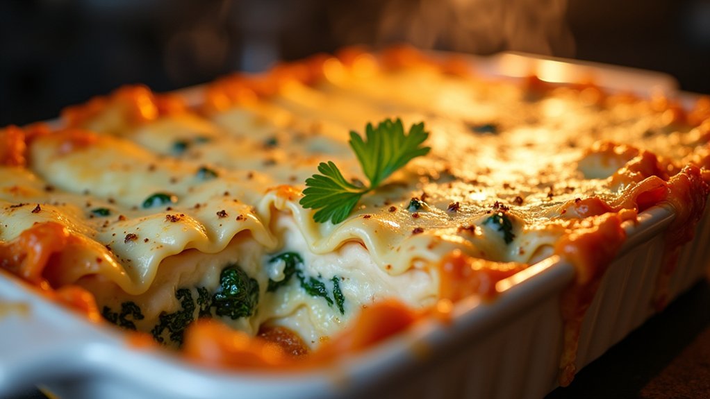 bake lasagna until golden