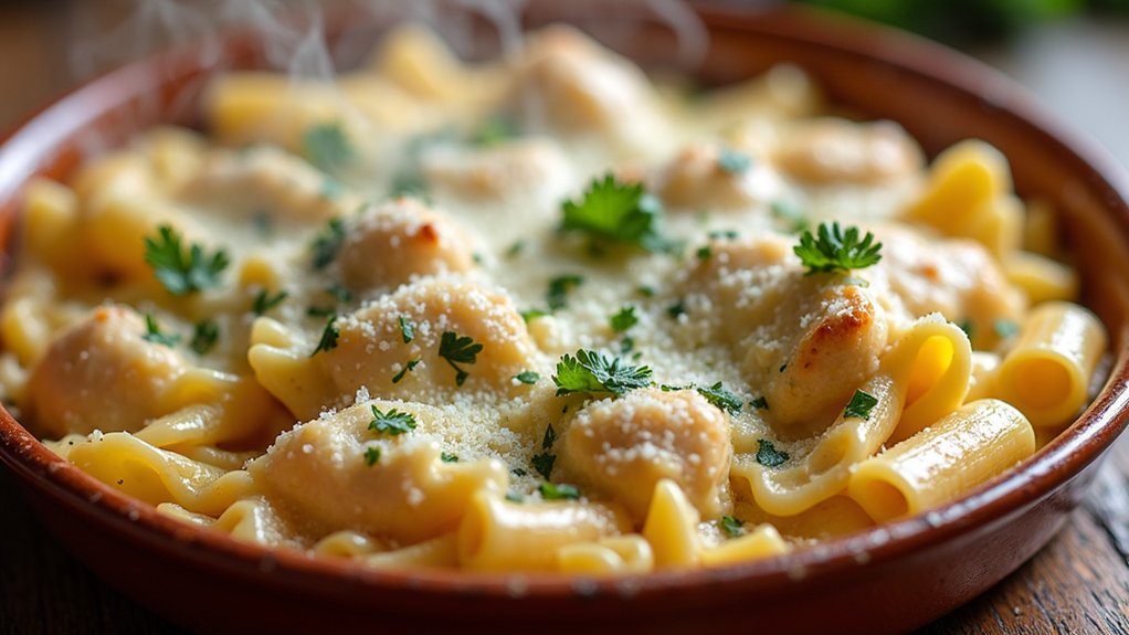 cheese topping adds flavor