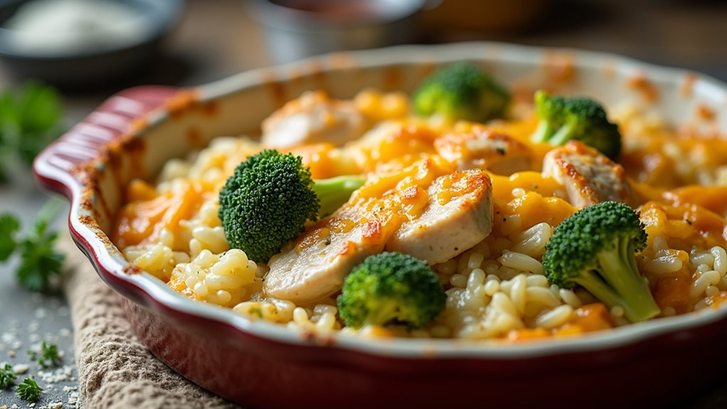 cheesy topping enhances casserole