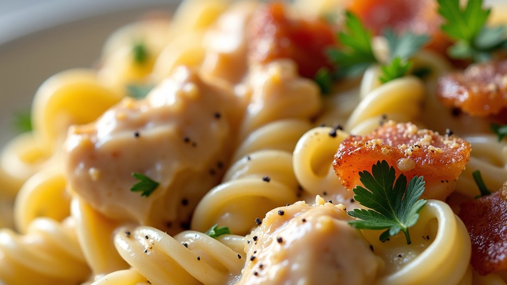 cooked chicken and bacon