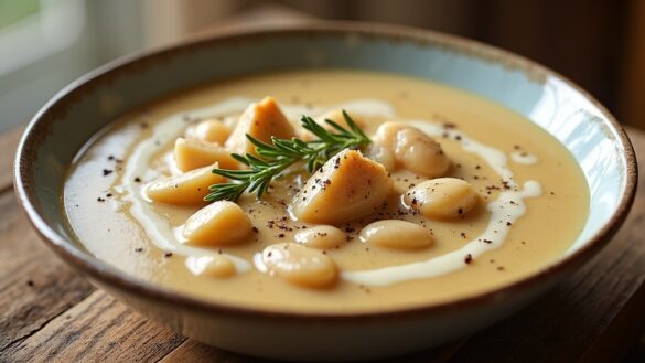 creamy chicken bean soup