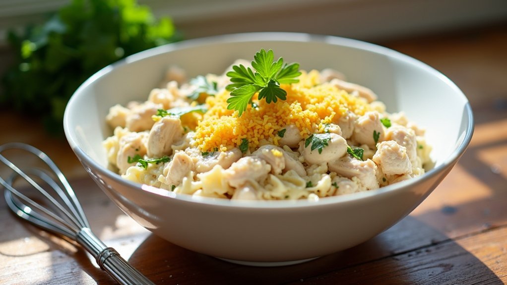 creamy chicken filling mixture