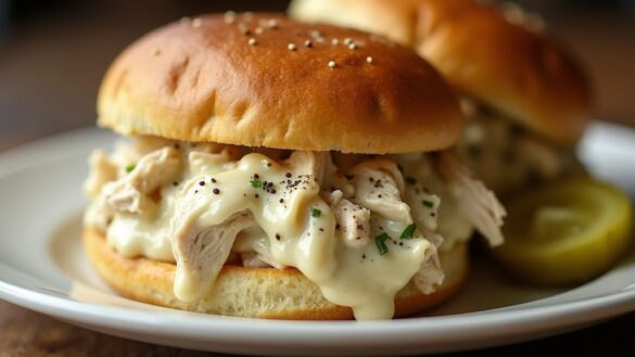 creamy chicken sandwich delight