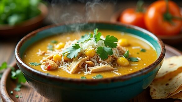 creamy green chicken soup