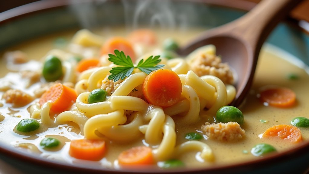 creamy noodles flavorful broth