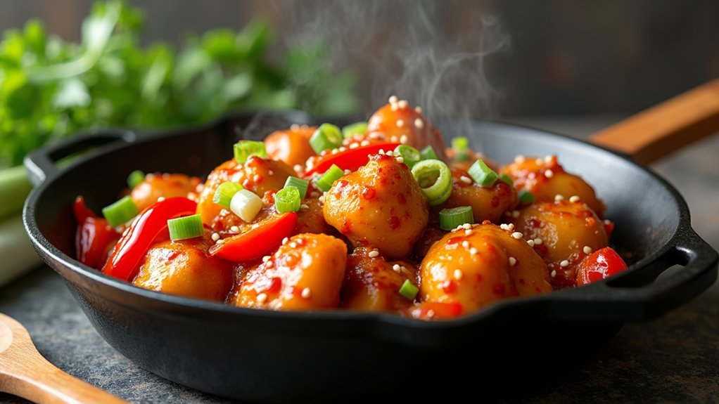 crispy chicken with orange sauce