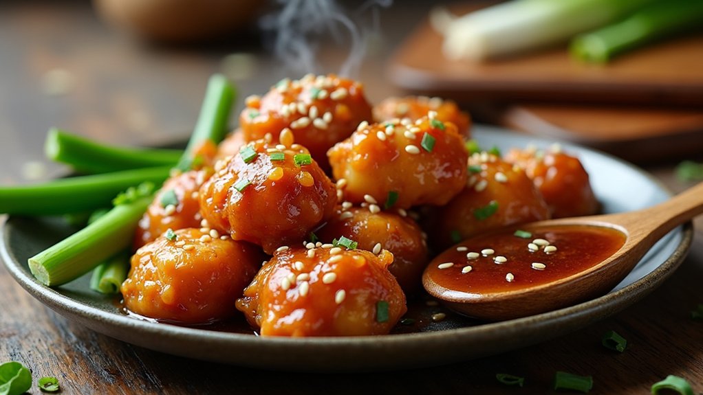 crispy honey garlic chicken