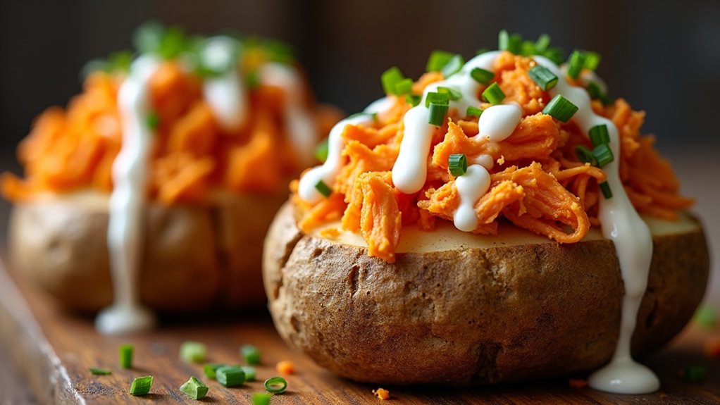 crockpot buffalo chicken potatoes