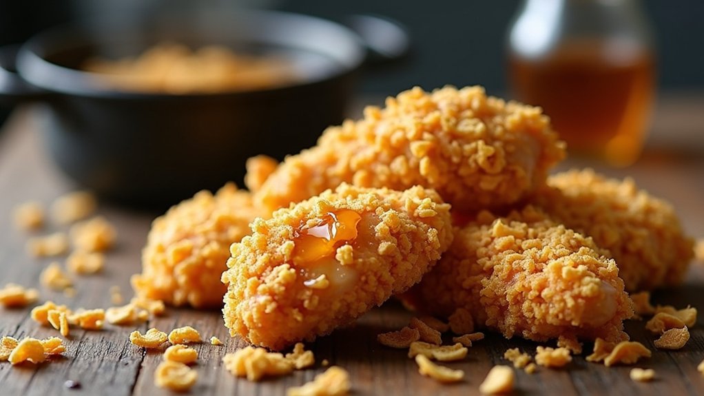 crunchy cornflake coated chicken