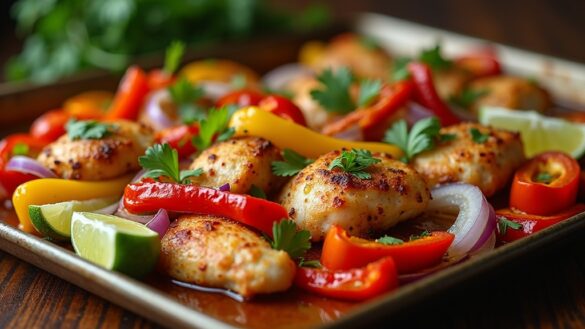 easy one pan chicken fajitas