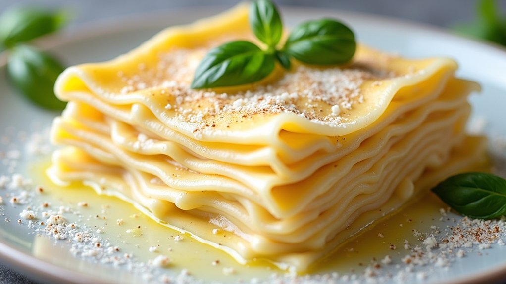 evenly layered noodle foundation