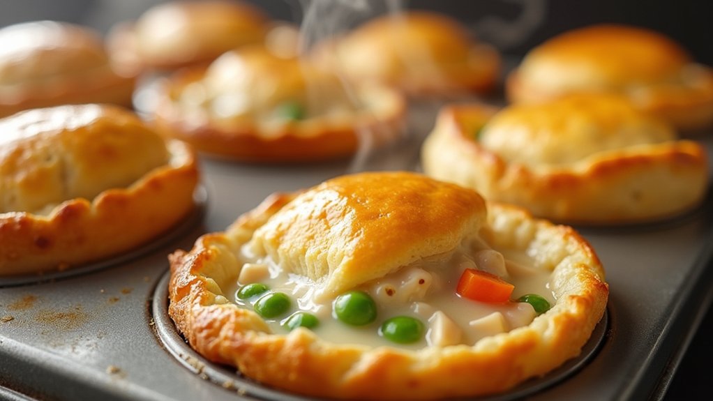 fill crusts with savory mixture