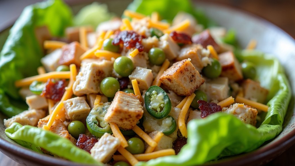 flavorful dressing enhances salad