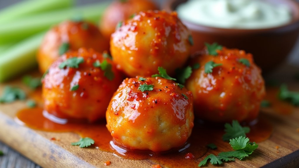 forming tender chicken meatballs