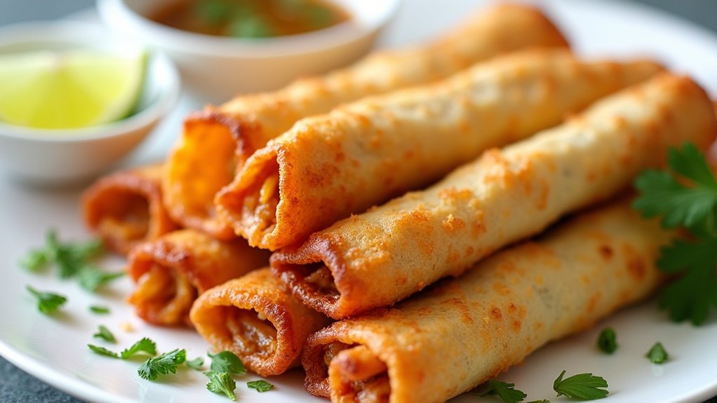 fry taquitos until golden