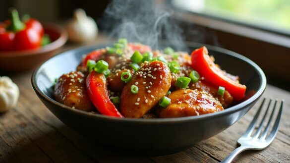 garlic infused slow cooked chicken