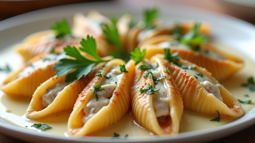 garnish with fresh herbs