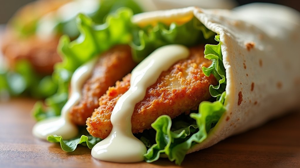 generous caesar dressing drizzle