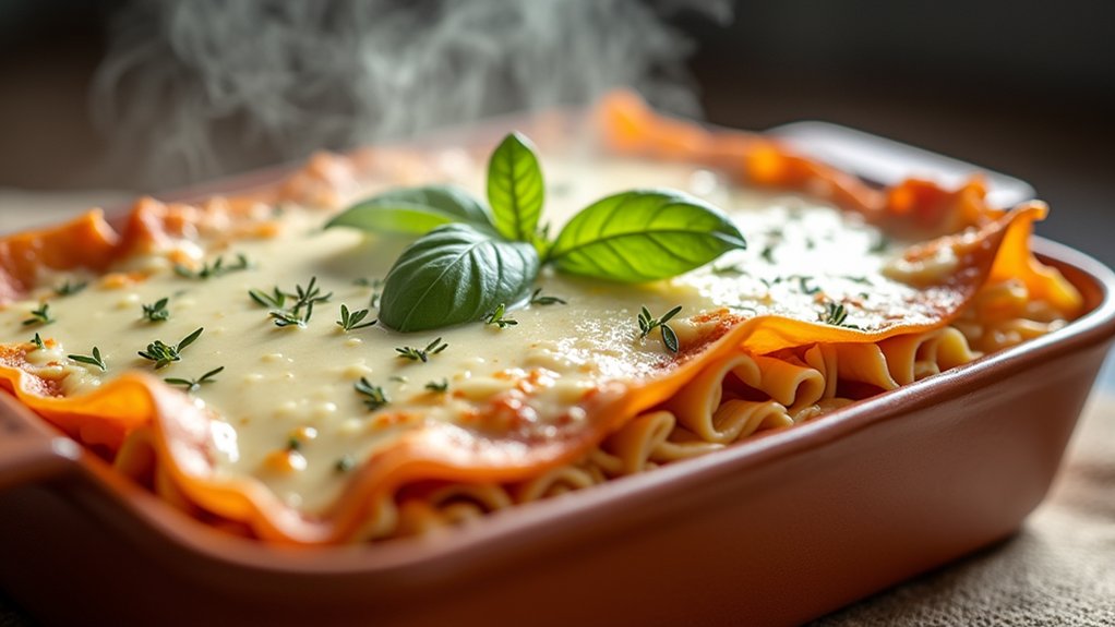 generously layer flavorful sauce