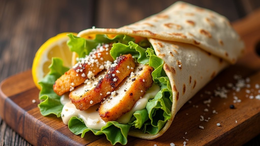 healthy flavorful chicken wrap