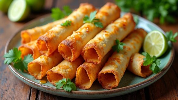 honey lime chicken taquitos