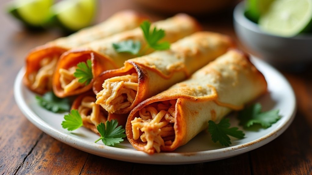 honey lime chicken taquitos