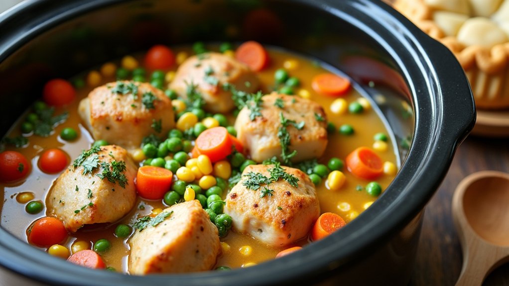 layer chicken and vegetables