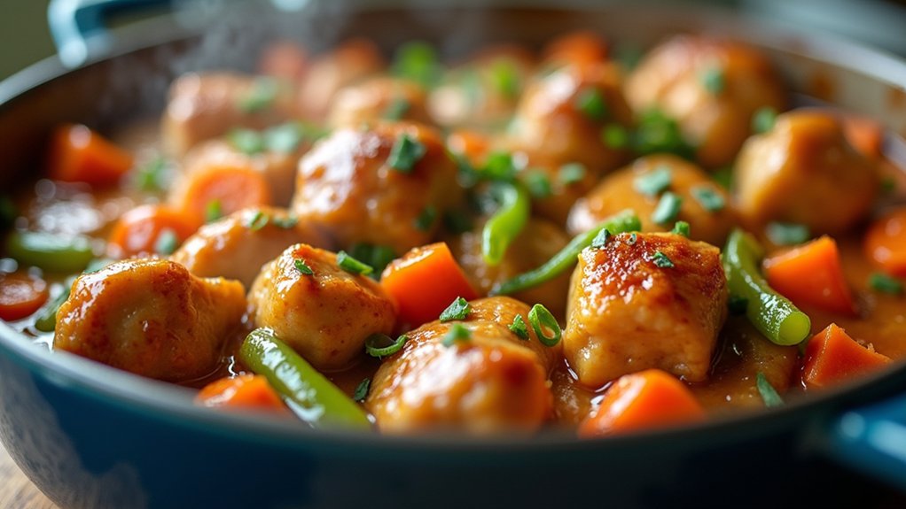 layer chicken veggies sauce