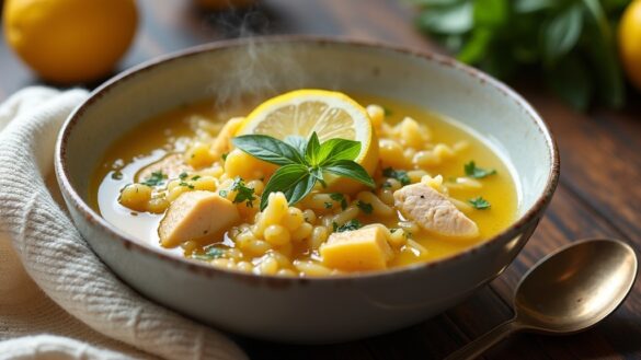 lemon chicken orzo soup