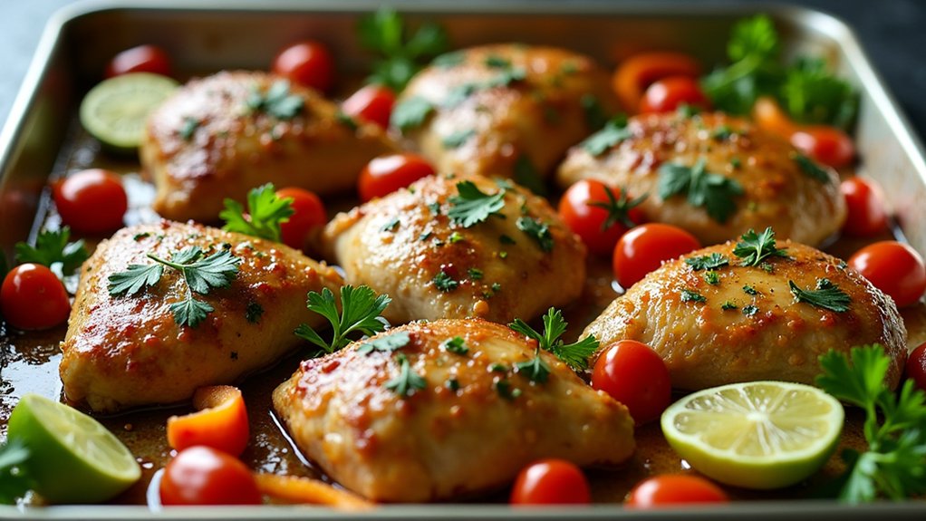 marinate bake rest serve