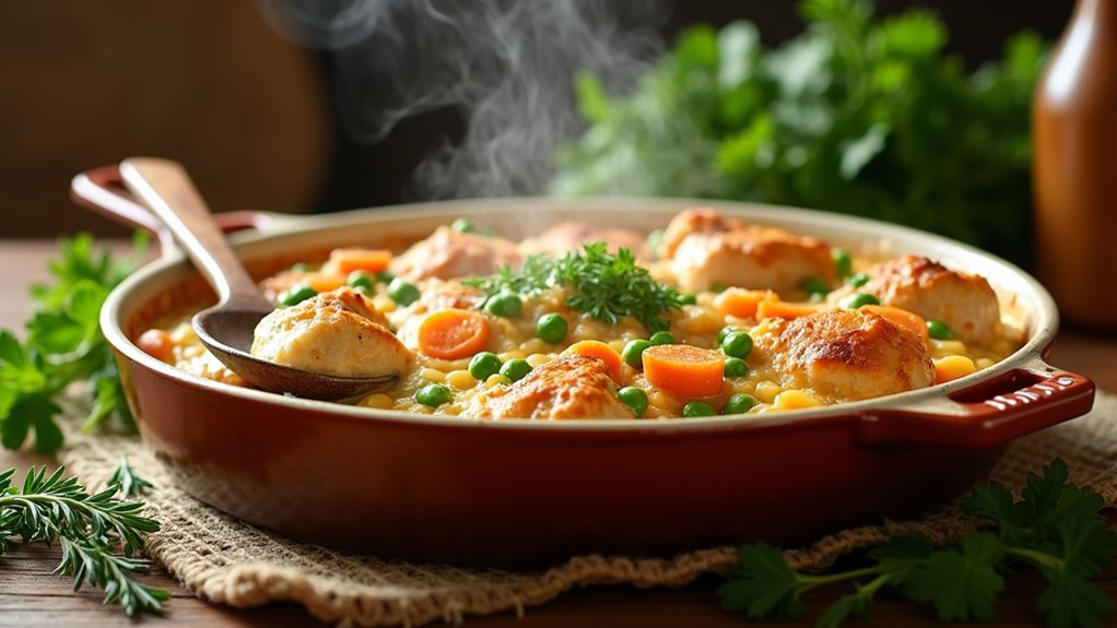 mix chicken and vegetables