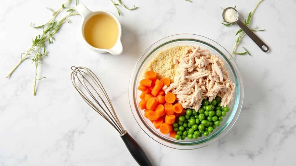 mix filling ingredients thoroughly