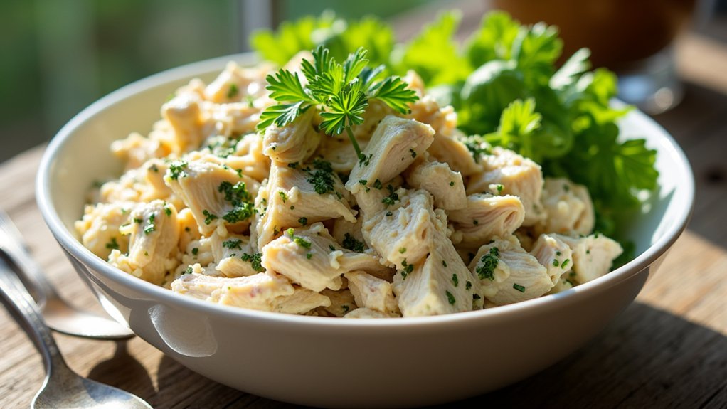 mix mayonnaise with herbs